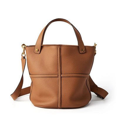 Genuine Leather Bucket Crossbody Bags for Women