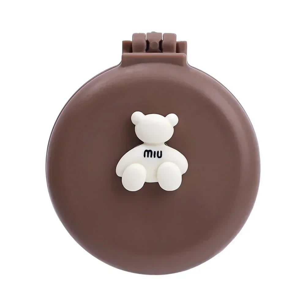 Portable Mini Pocket Mirror Hair Brush
