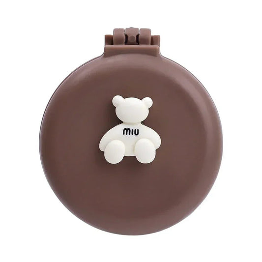 Portable Mini Pocket Mirror Hair Brush