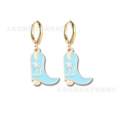 Trendy Western Cowboy Earrings for Beach Parties
