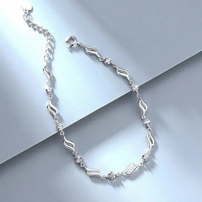 Luxury 925 Silver Pearl Bracelet for Women