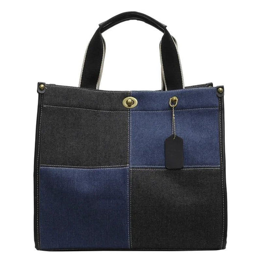 2024 Fashion Colorblock Denim Handbag for Women