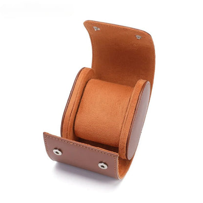 Portable Vintage Leather Watch Roll Travel Case