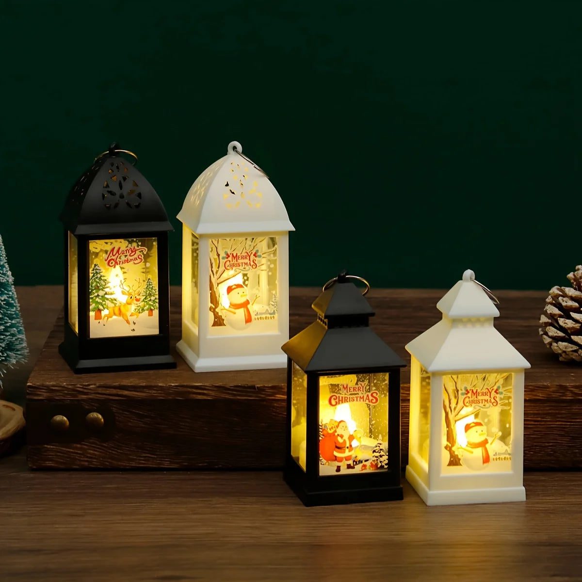 Small Snowman Christmas Table Lamp Decor