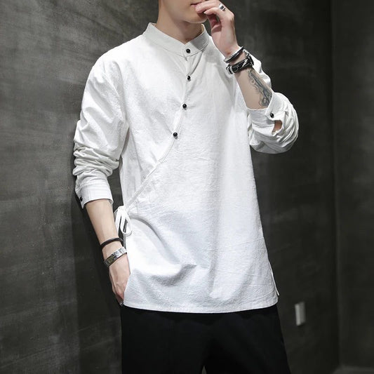 Men's Retro Chinese Hemp Linen Shirt