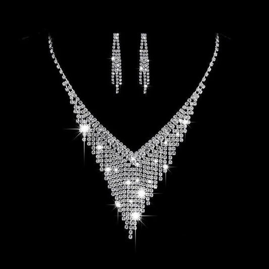 Elegant Crystal Bridal Jewelry Set for Weddings
