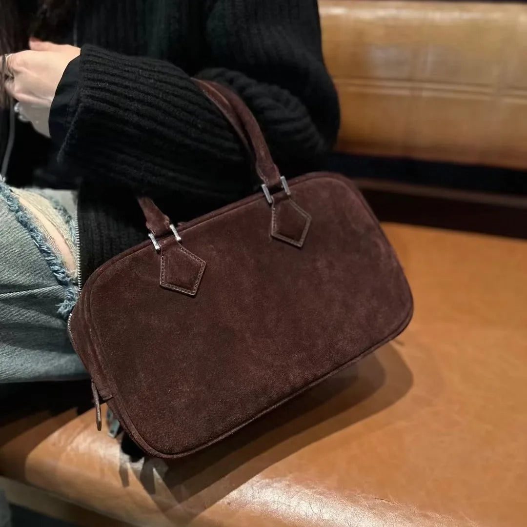 Retro Suede Handbags for Women Fall 2024