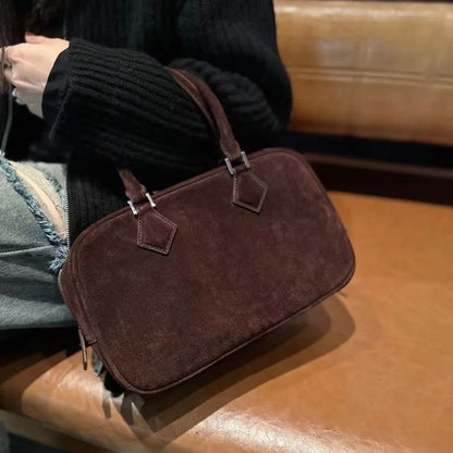 Retro Suede Handbags for Women Fall 2024