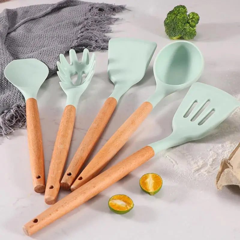Heat Resistant Silicone Utensil Set for Cooking