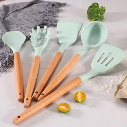Heat Resistant Silicone Utensil Set for Cooking