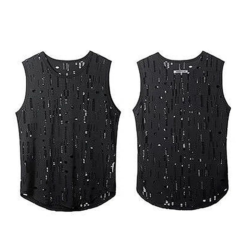 Men's Breathable Mesh Tank Top for Fitness