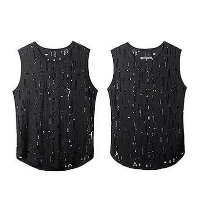 Men's Breathable Mesh Tank Top for Fitness
