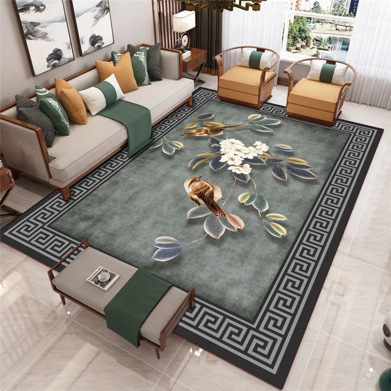 Large Non-Slip Chinese Carpet for Living Room