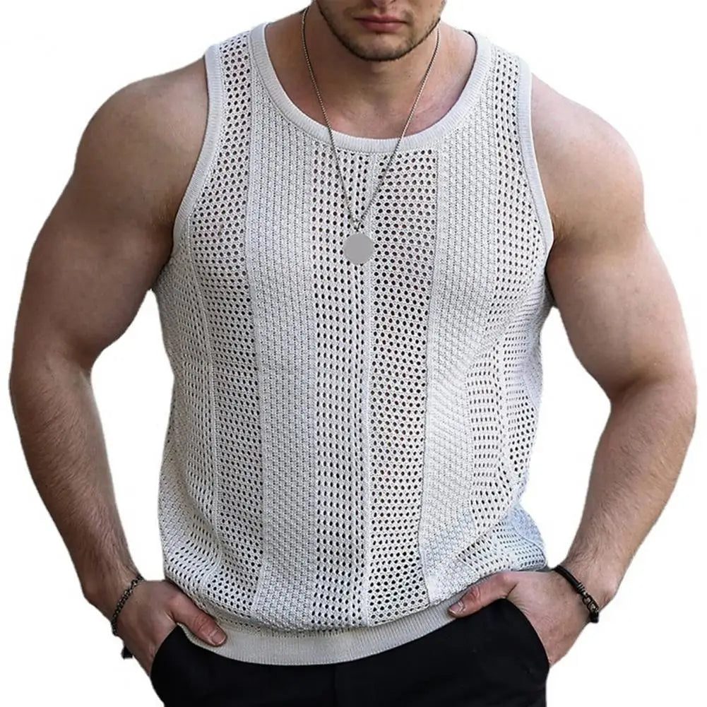 Men's Ribbed Tank Top - Casual Summer Wear