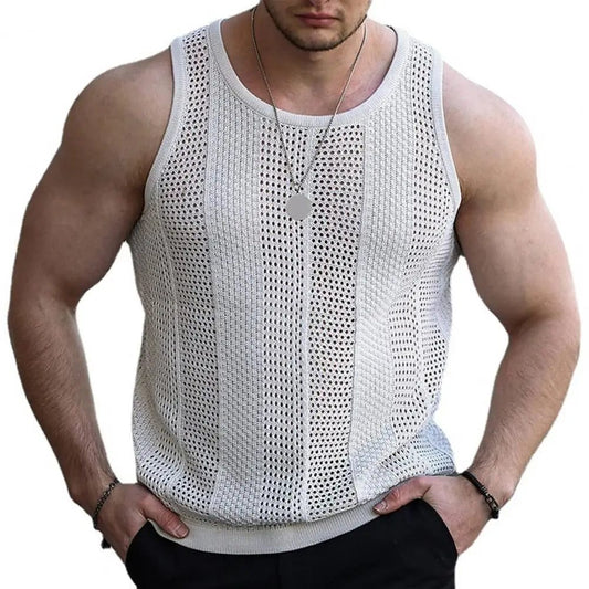 Men's Ribbed Tank Top - Casual Summer Wear