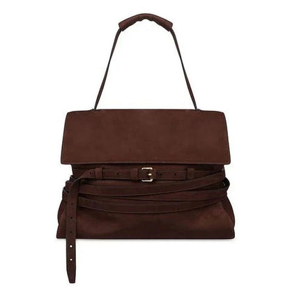 Versatile Brown Suede Tote Bag for Everyday
