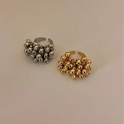 Vintage Metal Beads Open Ring for Women