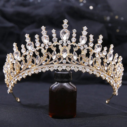 Luxury Crystal Tiara for Bridal Hair Jewelry
