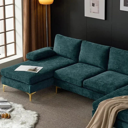 Spacious U-Shape Convertible Sectional Sofa 110”