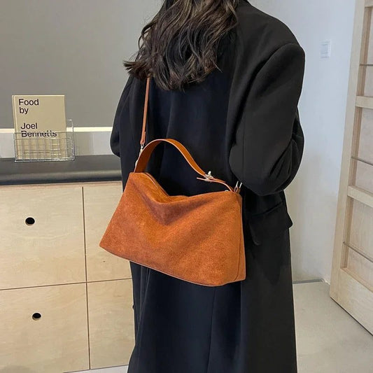 2024 Suede Large Capacity Women's Shoulder Bag