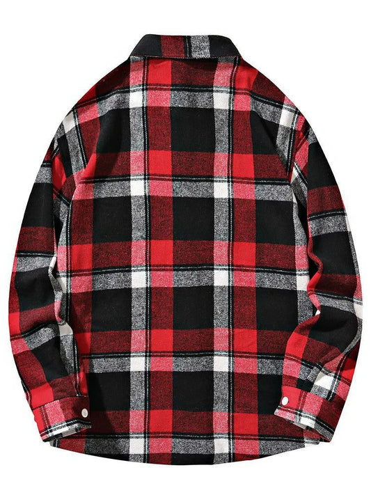 Plus Size Plaid Flannel Shirt for Men