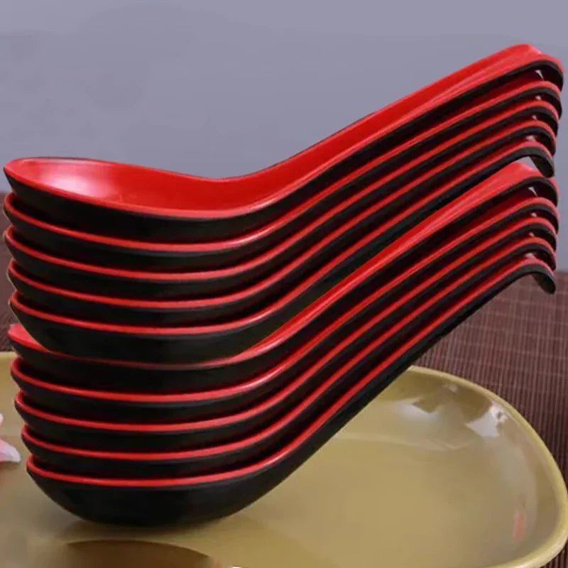 Elegant Porcelain Soup Spoons Set for Kitchen