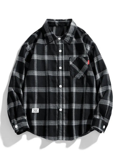 Plus Size Men's Oversized Flannel Shirt