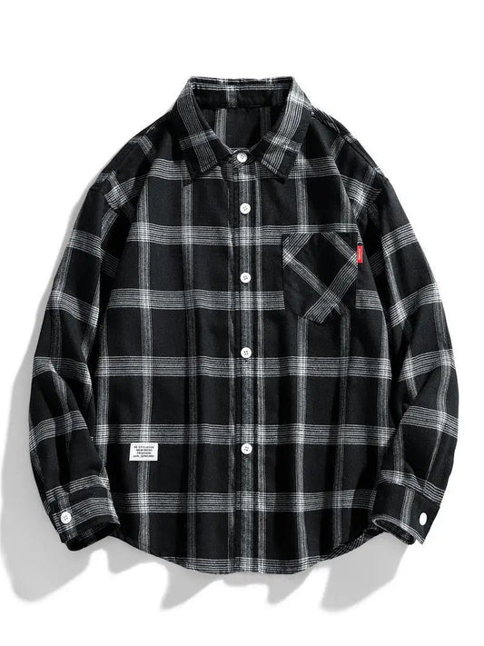 Plus Size Men's Oversized Flannel Shirt