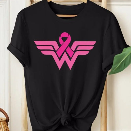 Empower Women: Cotton T-Shirt for Cancer Awareness