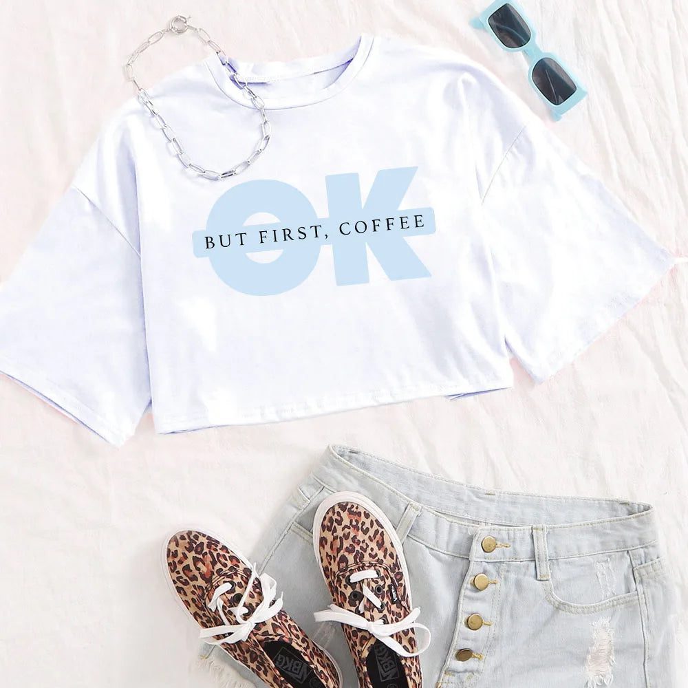 Trendy Women's Cropped T-Shirt for Summer