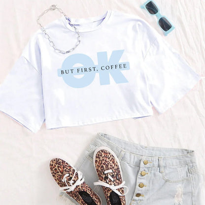 Trendy Women's Cropped T-Shirt for Summer