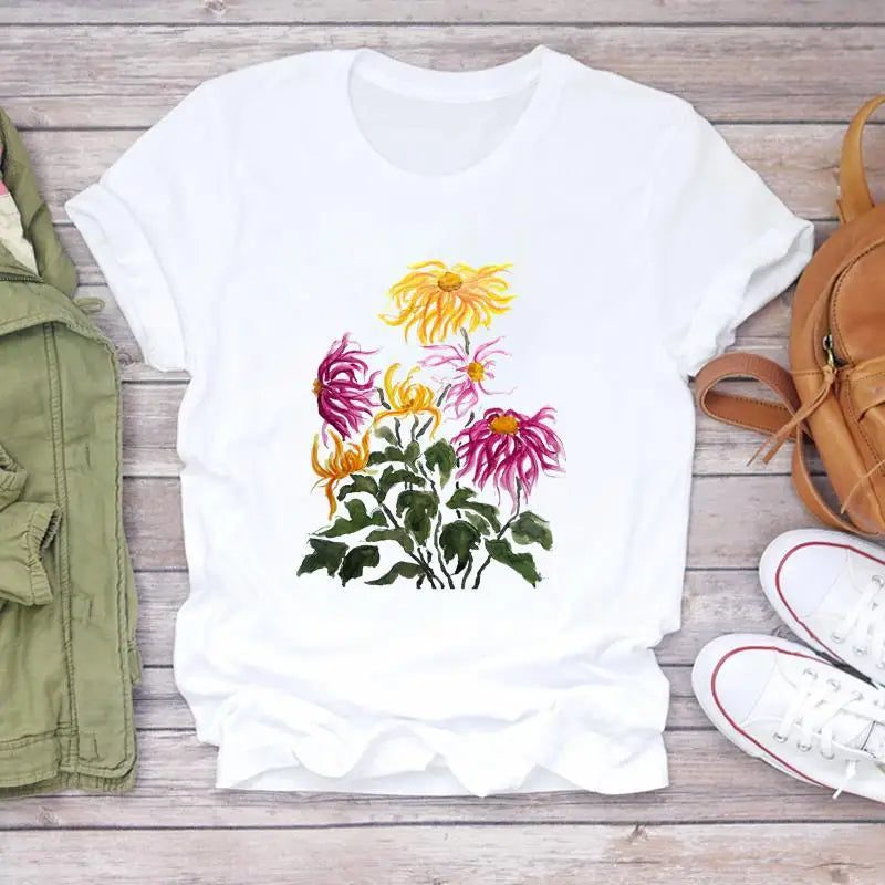 Floral Print Oversized T-Shirt for Women