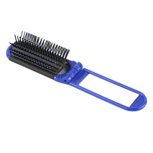 Portable Folding Travel Hair Comb with Mirror