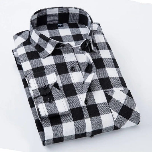 Men's Red Checkered Flannel Shirt 2024