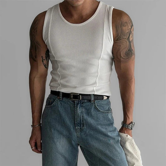 2024 Summer Men's Ribbed Tank Top