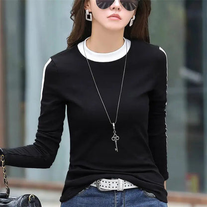 Trendy Long Sleeve Cotton T-Shirts for Women