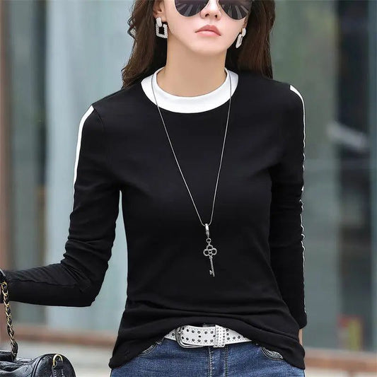 Trendy Long Sleeve Cotton T-Shirts for Women