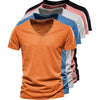 Men's Cotton V-Neck T-Shirt for Fitness