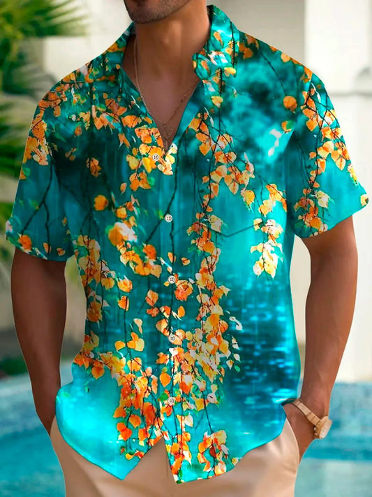 Colorful 3D Print Hawaiian Shirts for Men