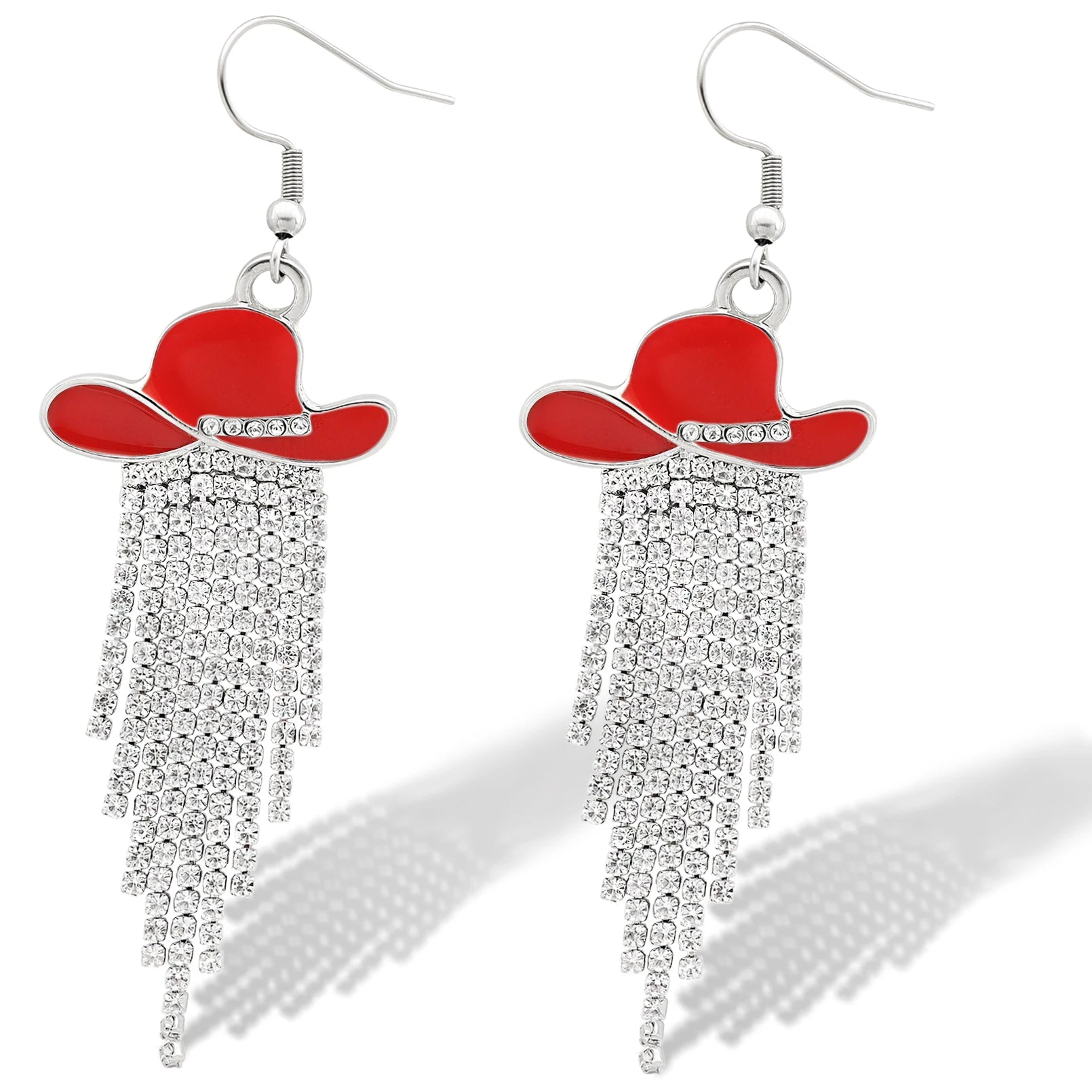 Sparkly Western Cowgirl Earrings with Tassels