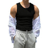 Men's Ribbed Tank Top for Gym Running