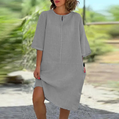 Trendy Cotton Linen Summer Dresses for Women