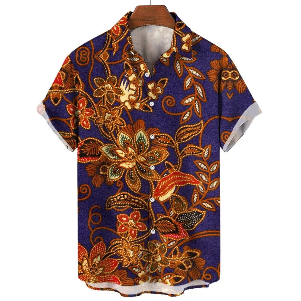 Men's Vintage 3D Print Hawaiian Shirts
