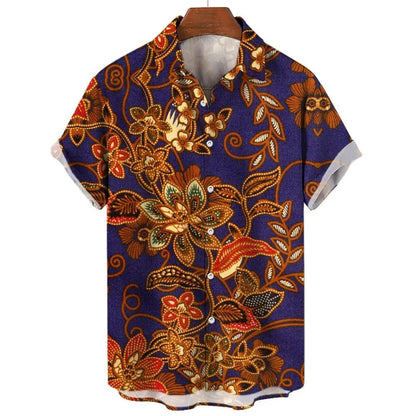 Men's Vintage 3D Print Hawaiian Shirts