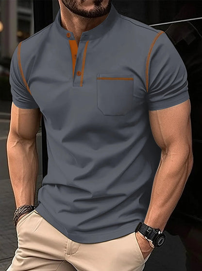 Trendy Men's Pocket Polo Shirt for Summer