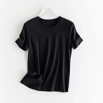 Luxury Silk Cropped T-Shirts for Women