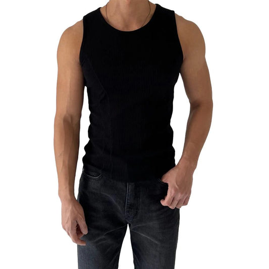 Men's Ribbed Sleeveless Tank Top for Fitness