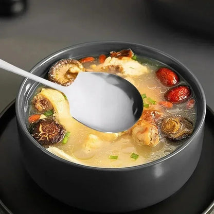 Large Stainless Steel Soup Spoons Long Handle