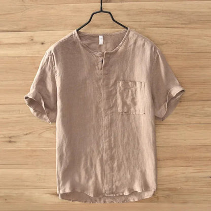 Men's Vintage Linen Shirts for Casual Wear