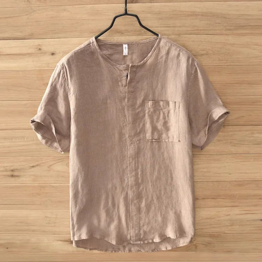 Men's Vintage Linen Shirts for Casual Wear